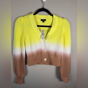Express Yellow and Brown Ombre Sweater